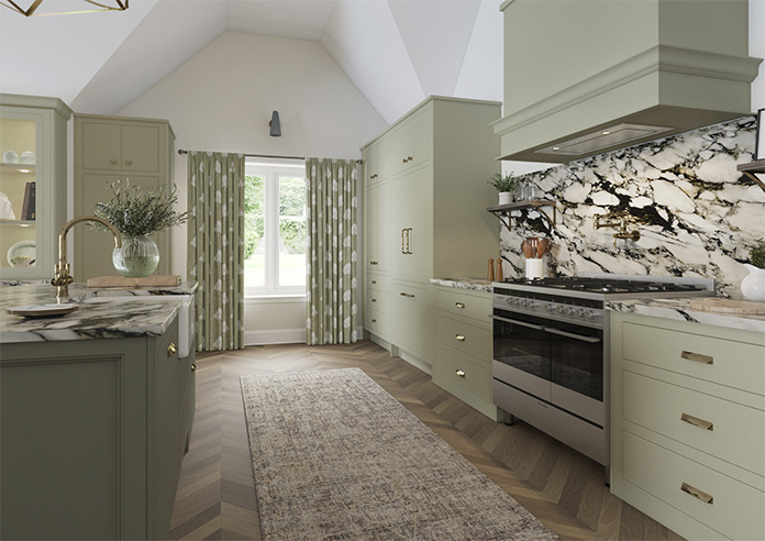 William Morris At Home Marigold Tree Embroidery, Nettle - Made to Measure Curtains - Image 7